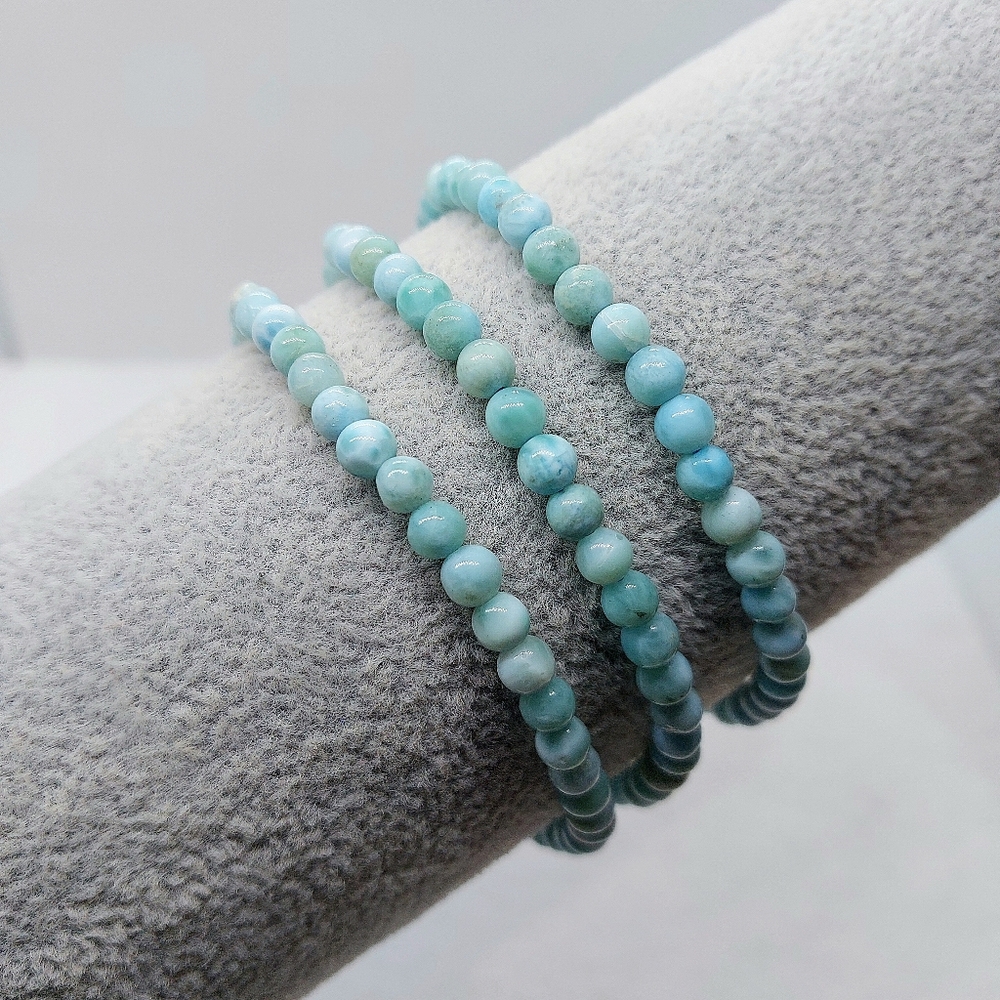 🩵 4.5mm HQ Columbian Larimar Bracelets